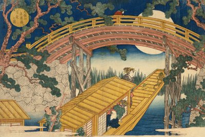 Suihiro Bridge in Moonlight by Utagawa Kunisada